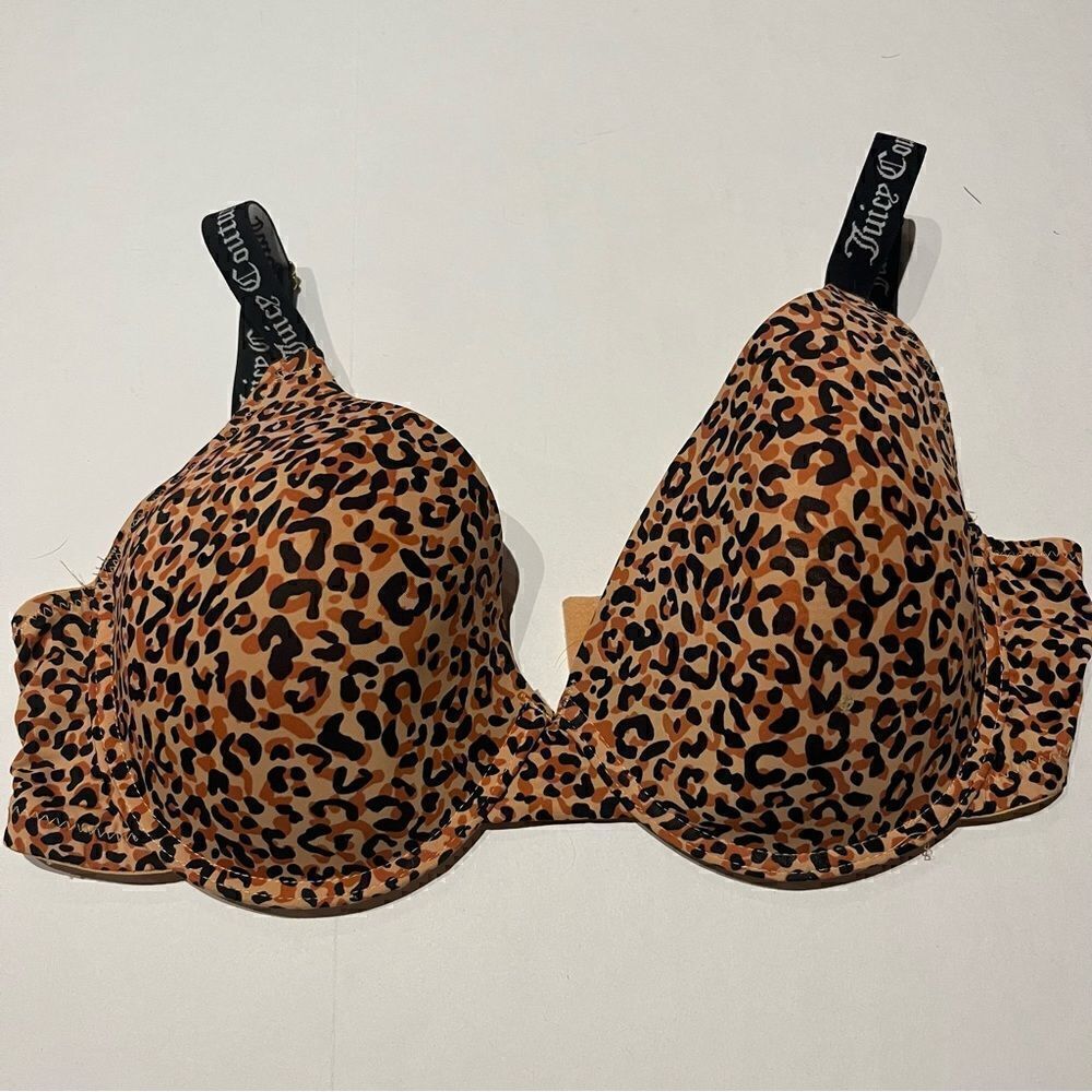 Juicy Couture Bra Leopard Print 36D Underwire padded